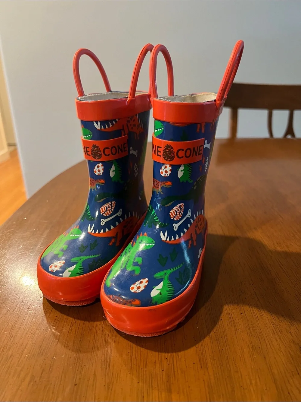 Lone Cone Rainboots in Puddle-a-Saurus Dinosaur Print, size 5 Toddler